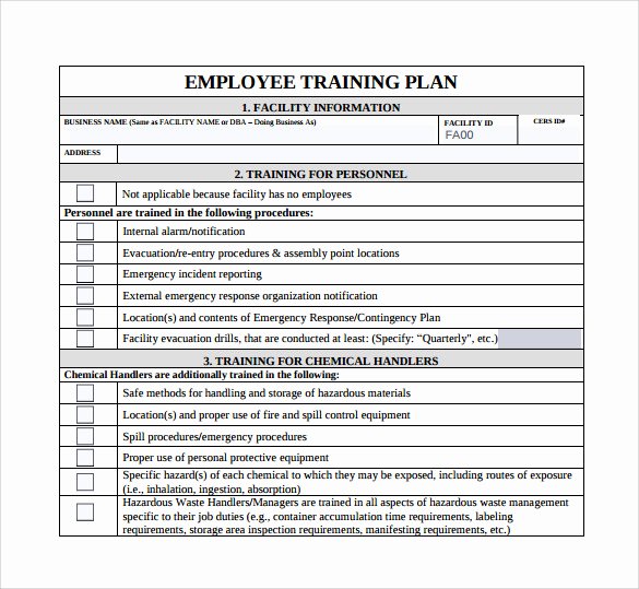 Employee Training Checklist Template Elegant Training Plan Template 16 Download Free Documents In