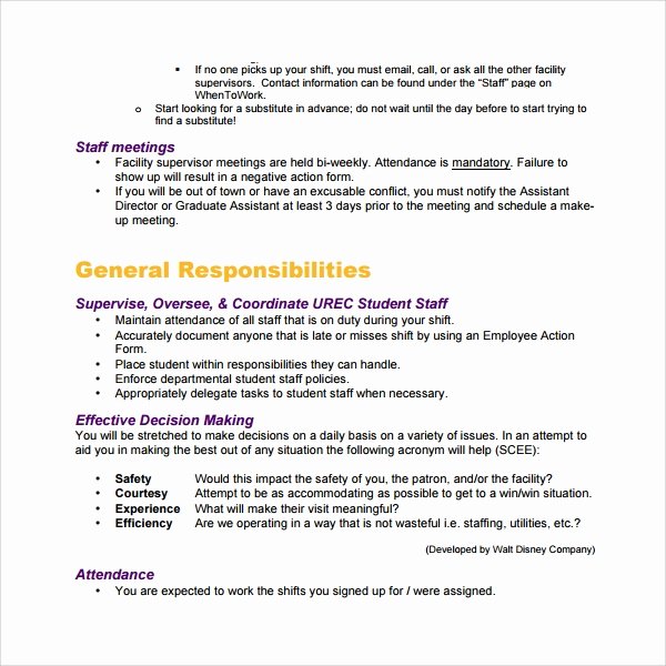 Employee Training Manual Template Lovely 8 Staff Manual Templates to Download