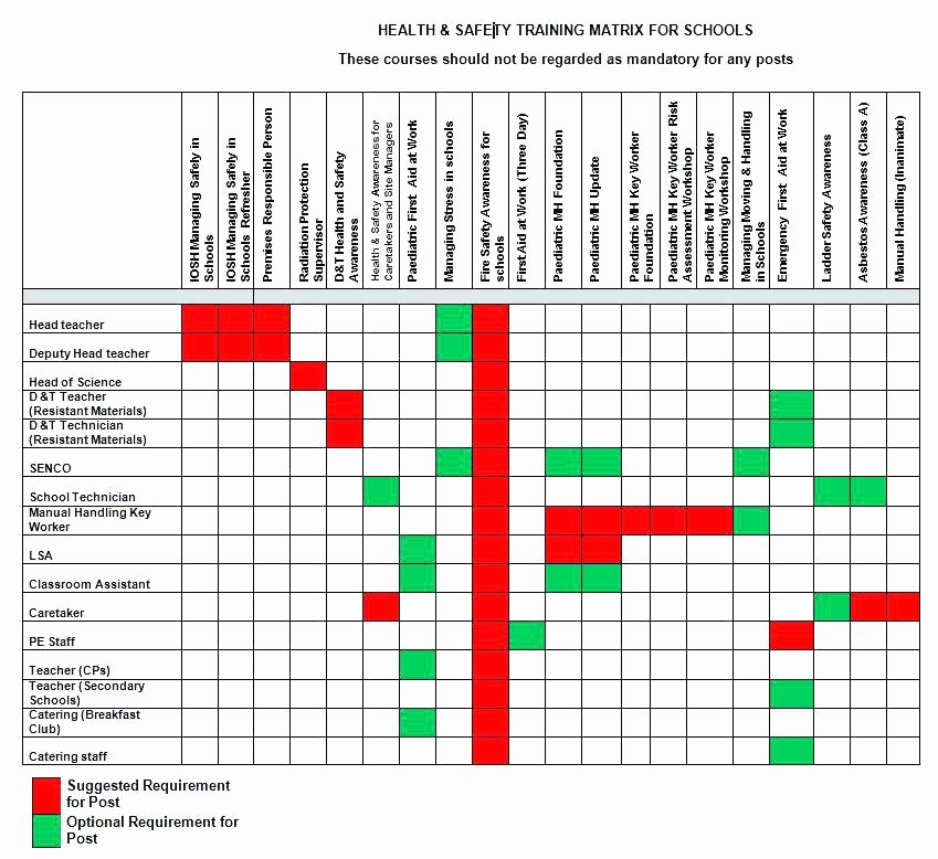Employee Training Matrix Template Excel Awesome Curriculum Matrix Template Training Matrix Example Excel