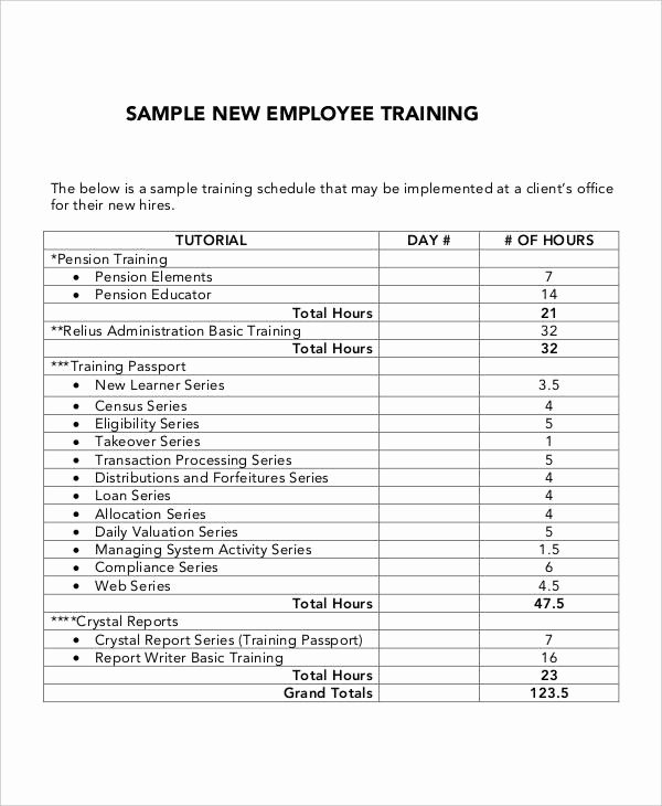 Employee Training Plan Template Inspirational 5 Employee Training Plan Templates Free Samples