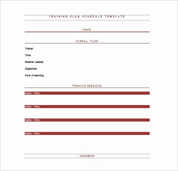 Employee Training Plan Template Word Awesome 21 Training Schedule Templates Doc Pdf
