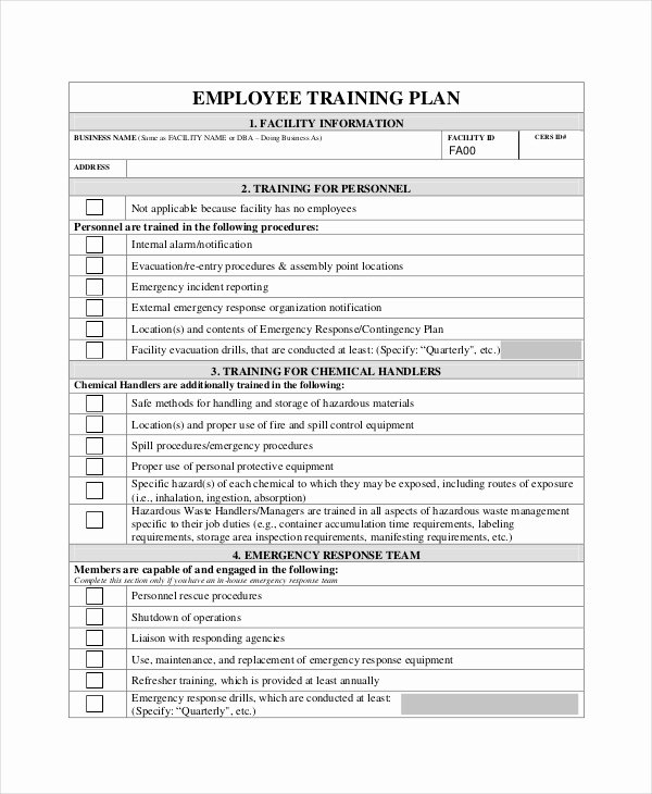 Employee Training Plan Template Word Lovely Training Plan 13 Free Pdf Word Documents Download