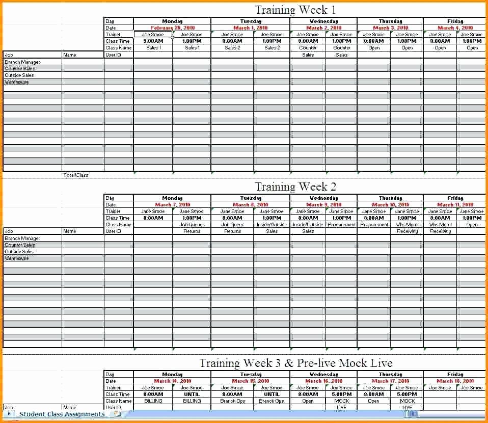 Employee Training Plan Template Word Unique Template Training Schedule Template Word