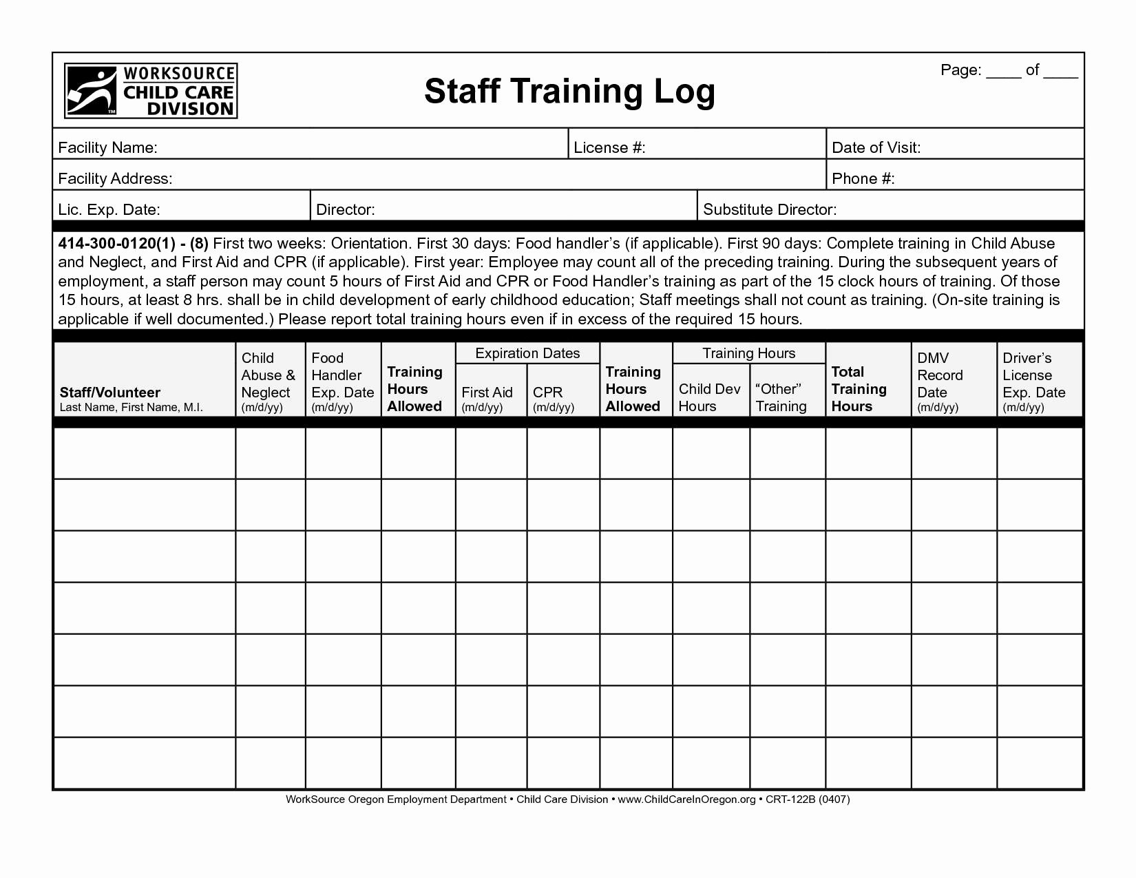 Employee Training Record Template Excel Elegant Employee Training Log Template Excel – Spreadsheet Collections