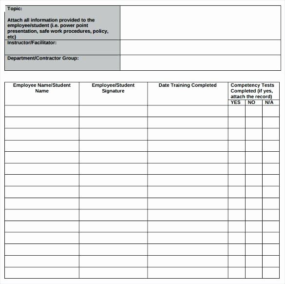 Employee Training Record Template Excel New Employee Training Log Template – Tangledbeard