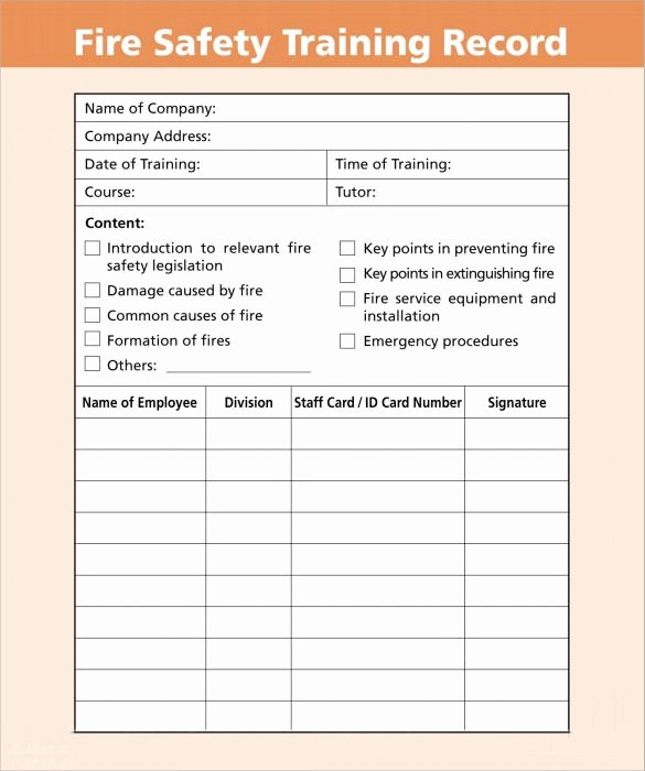 Employee Training Record Template Excel Unique Excel Employee Training Log Template Employee Training