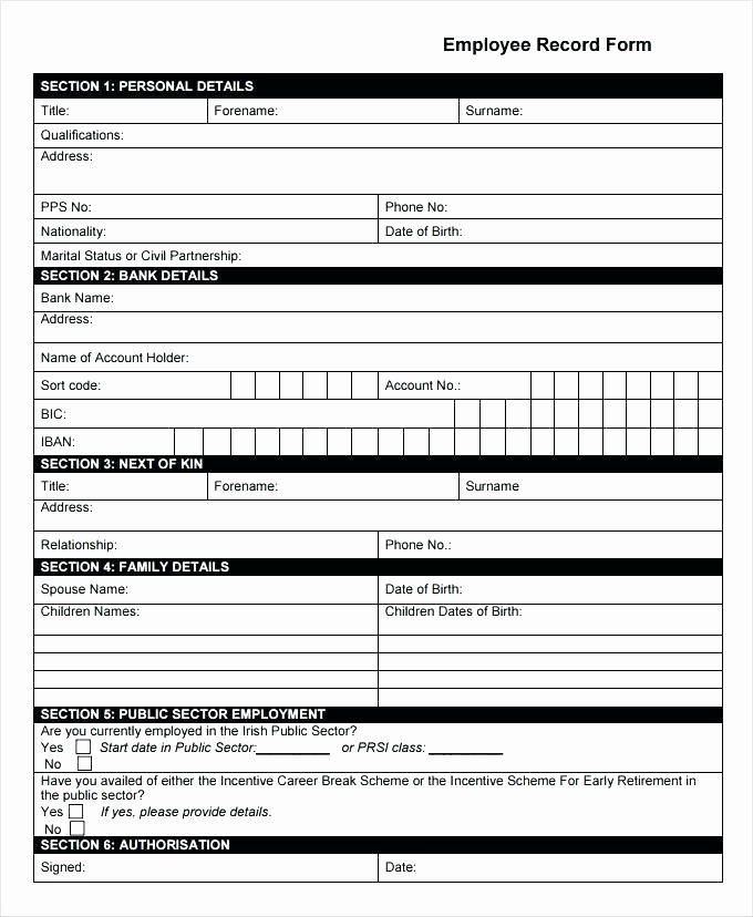 Employee Training Records Template Unique 95 Training Record form Training Record form Employee