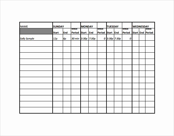 Employee Work Schedule Template Fresh 21 Samples Of Work Schedule Templates to Download