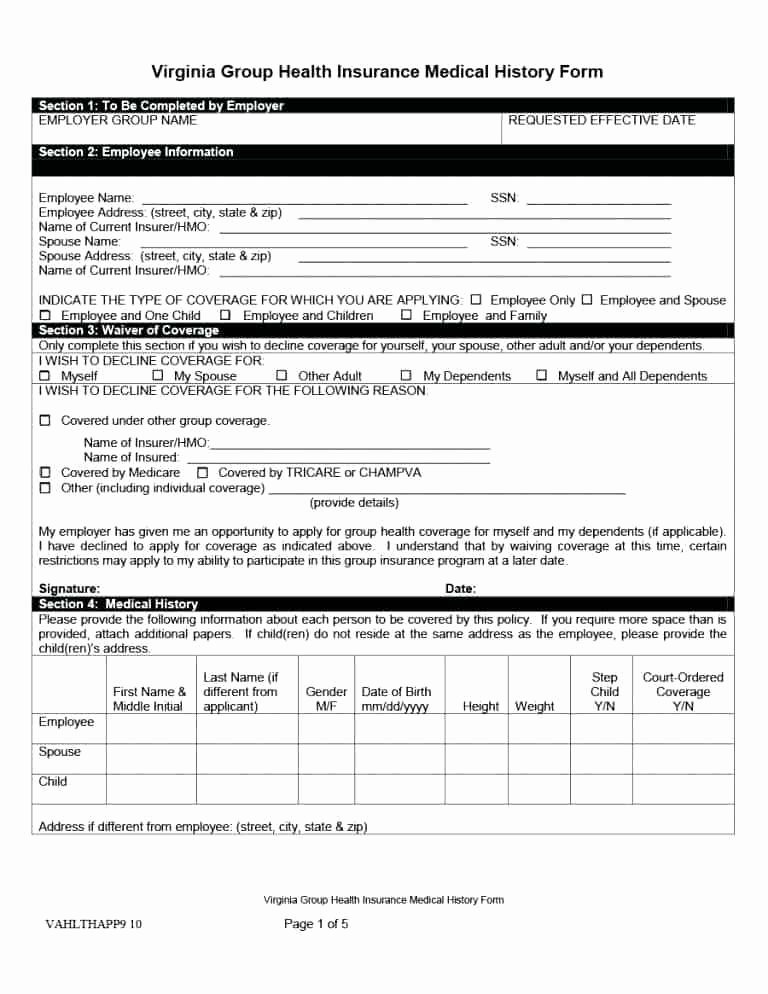 Employment Information form Template Awesome Return to Work form Employee Medical Information Template