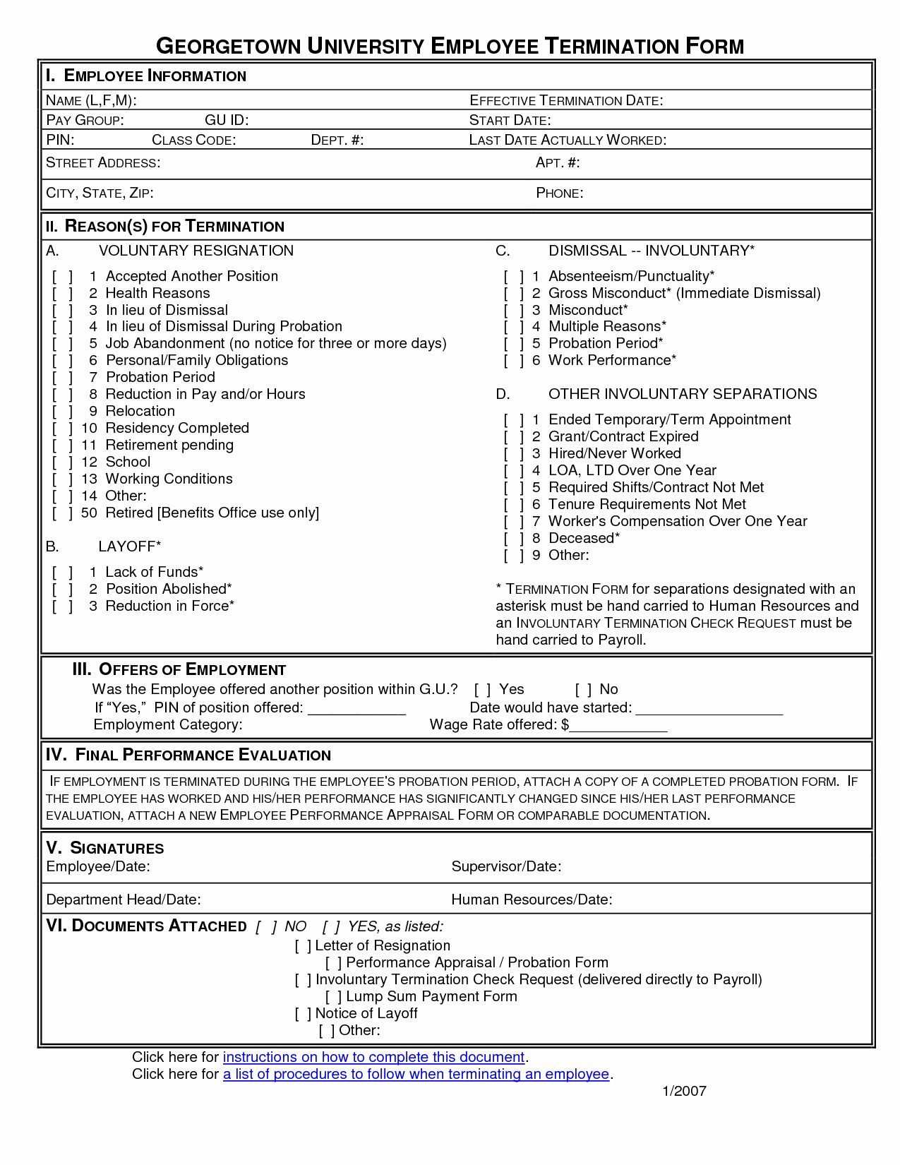 Employment Termination Checklist Template Unique Employee Employee Termination form