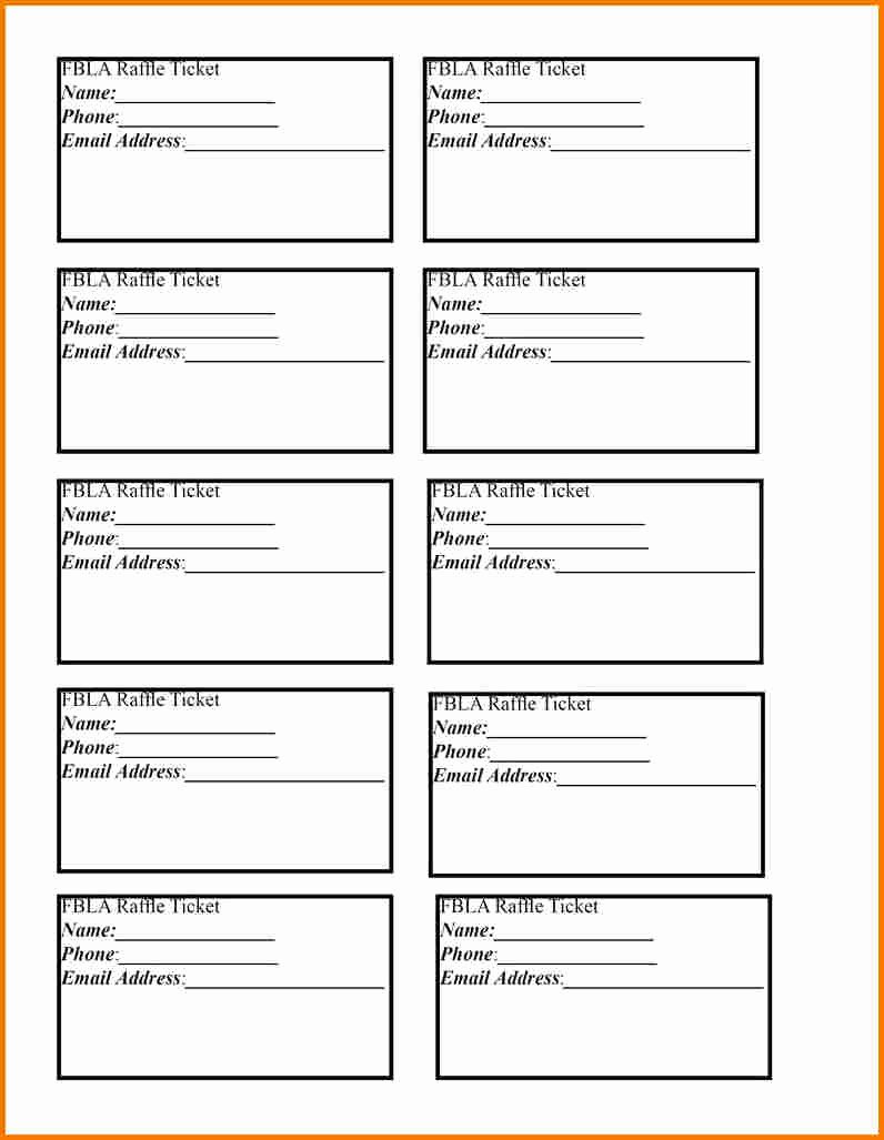 Entry form Template Word Inspirational Free Printable Raffle Ticket Template