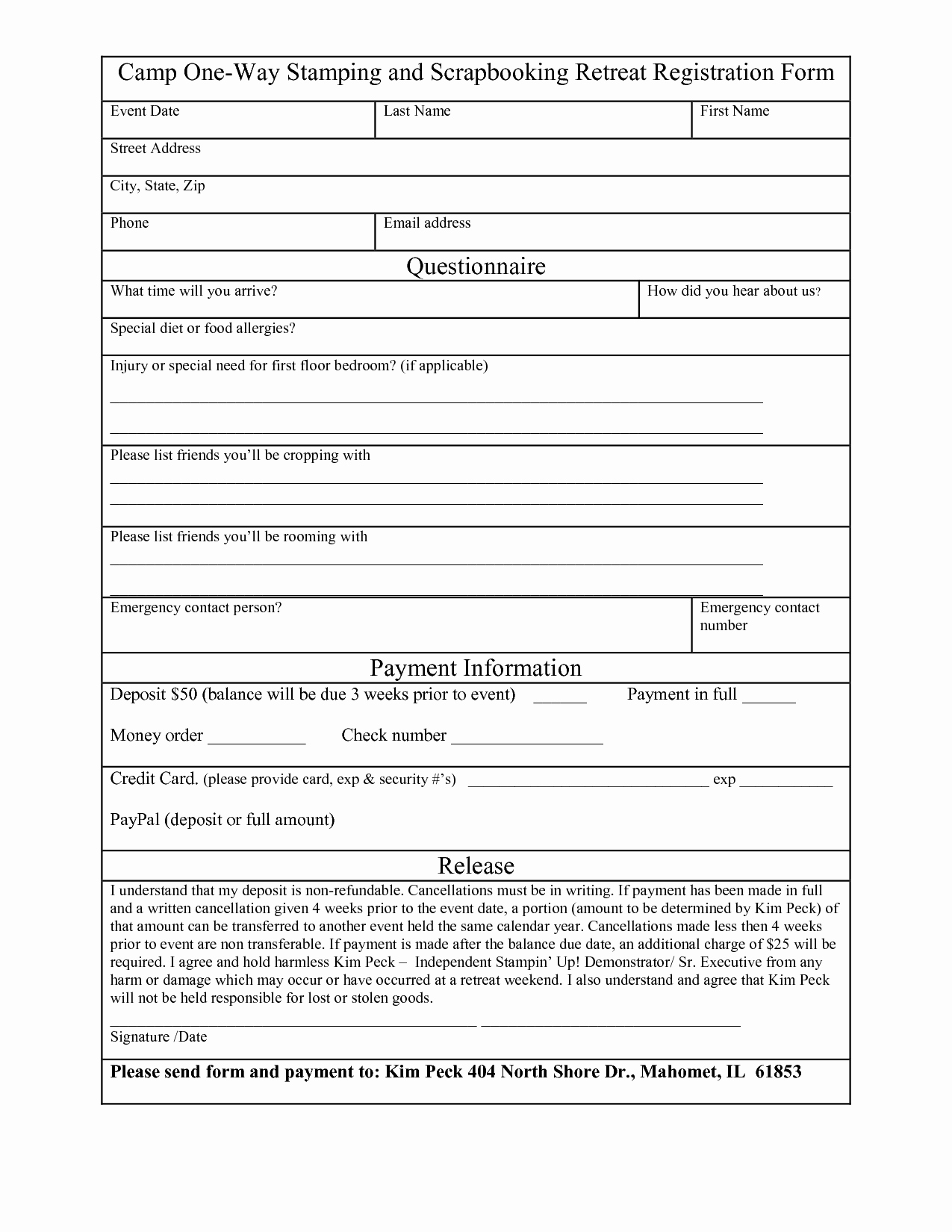 Entry form Template Word Luxury Entry form Template Word
