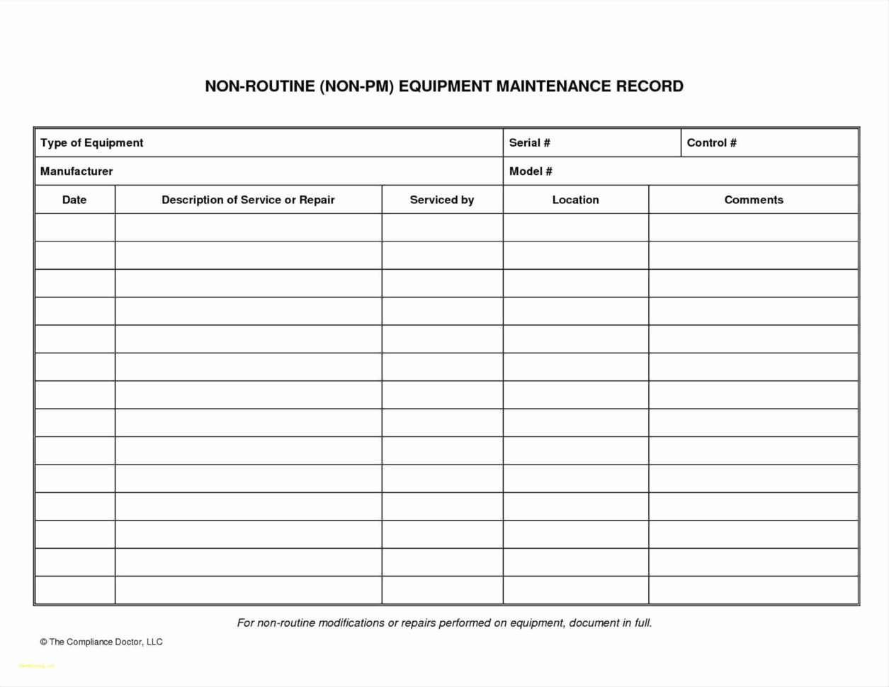 Equipment Maintenance Log Template Excel Elegant Equipment Maintenance Spreadsheet Spreadsheet Downloa Free