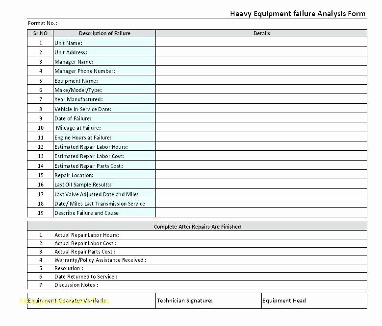Equipment Maintenance Schedule Template Excel Elegant X Equipment Maintenance Template Heavy Schedule Excel top