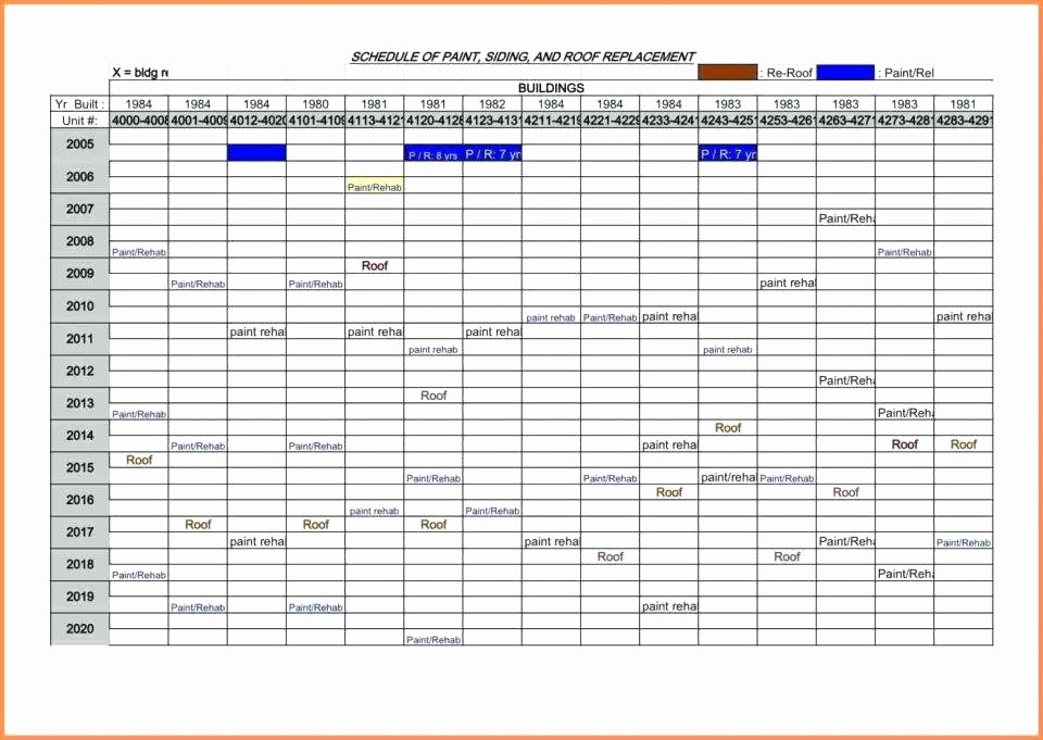 Equipment Maintenance Schedule Template Excel Lovely Building Maintenance Plan Template Free Download Schedule