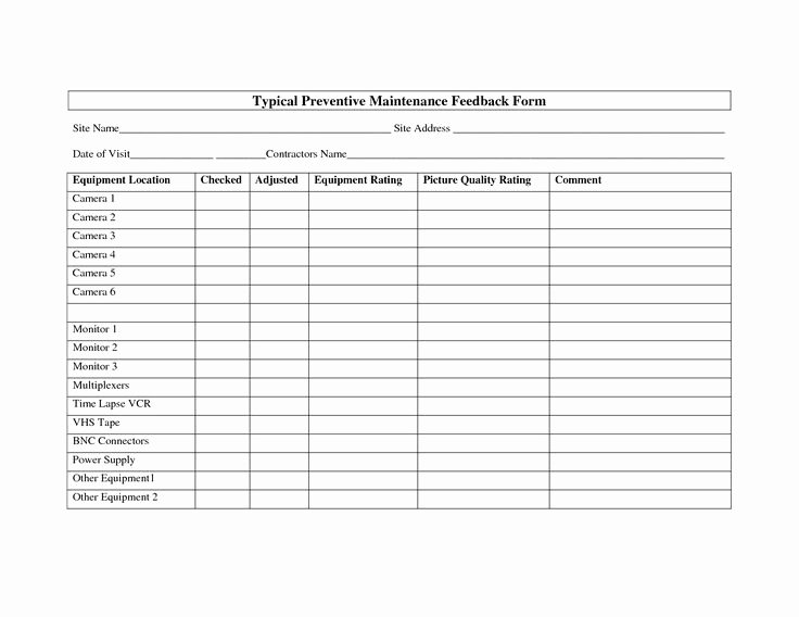 Equipment Preventive Maintenance Checklist Template Unique 1000 Ideas About Preventive Maintenance On Pinterest