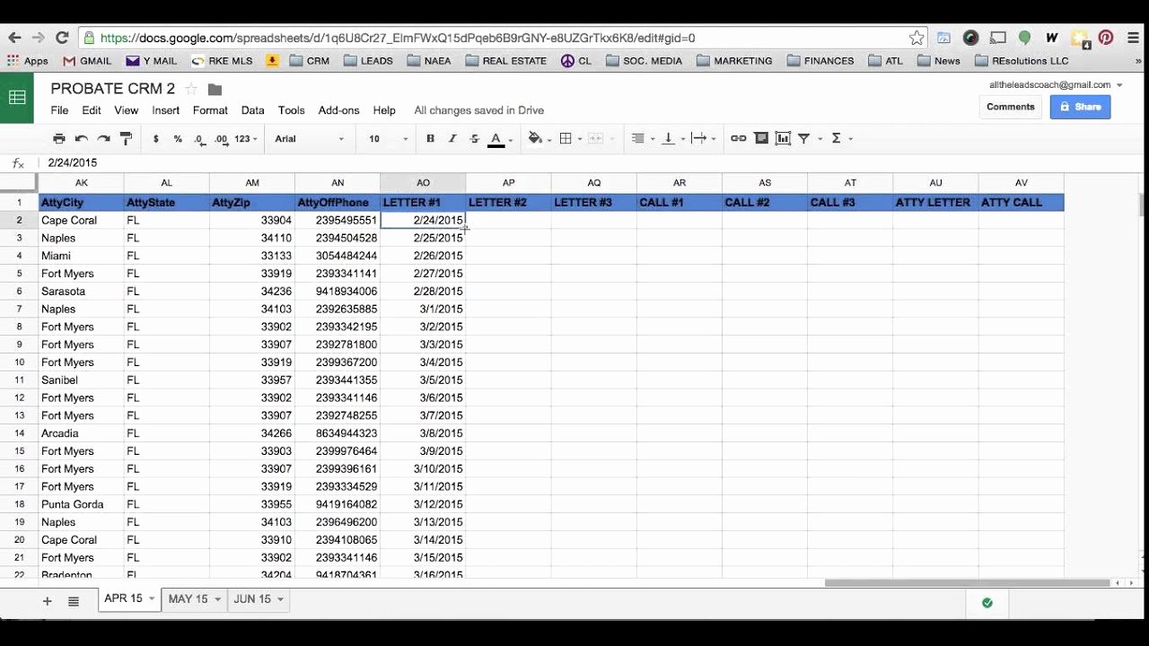 Estate Accounting Excel Template Awesome Google Sheets as A Probate Crm