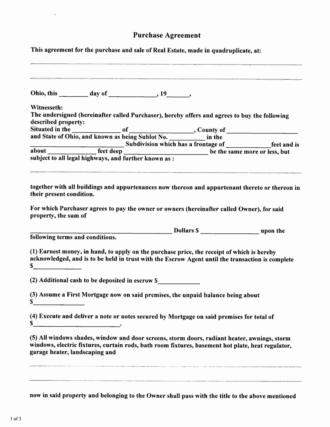 Estate Sale Contract Template Elegant Land Purchase Agreement Template