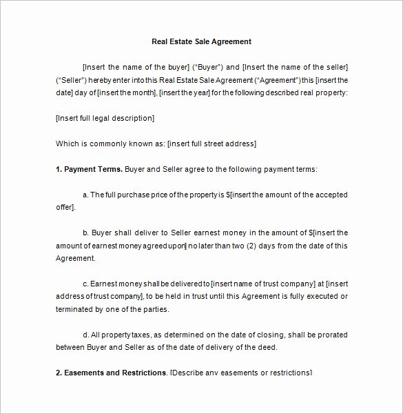 Estate Sale Contract Template Inspirational Sales Contract Template 21 Word Pdf Documents Download