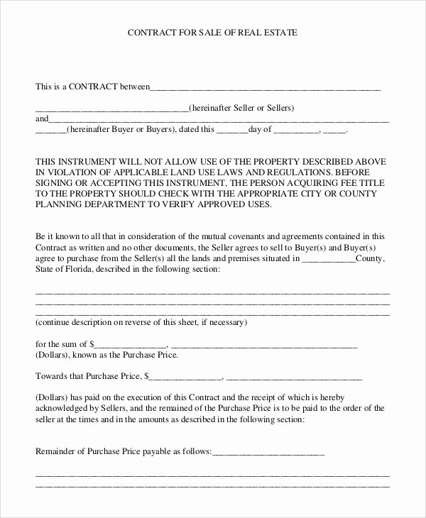 Estate Sale Contract Template Lovely 10 Real Estate Sales Contract Samples