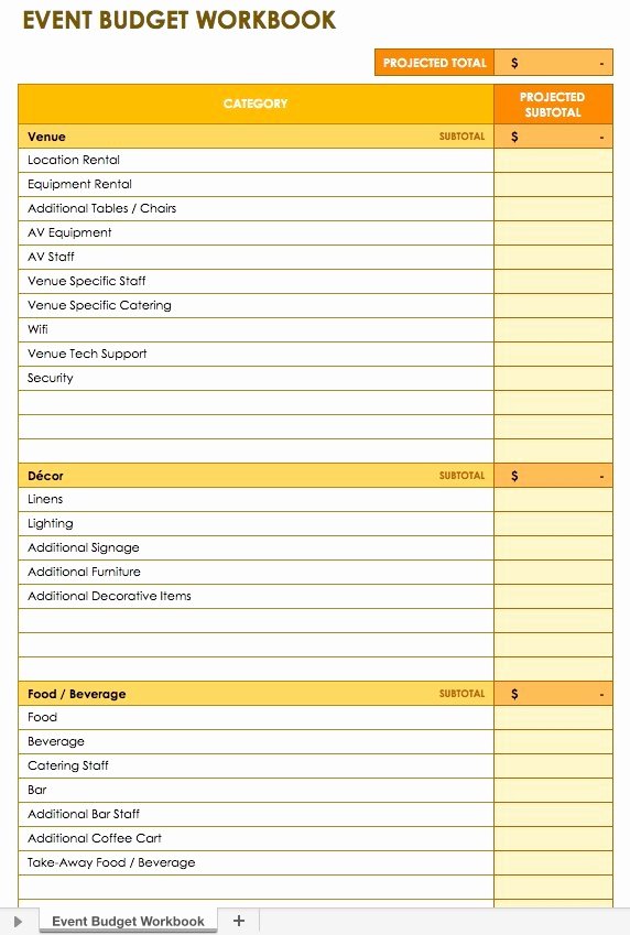 Event Budget Proposal Template Best Of Simple event Bud Template