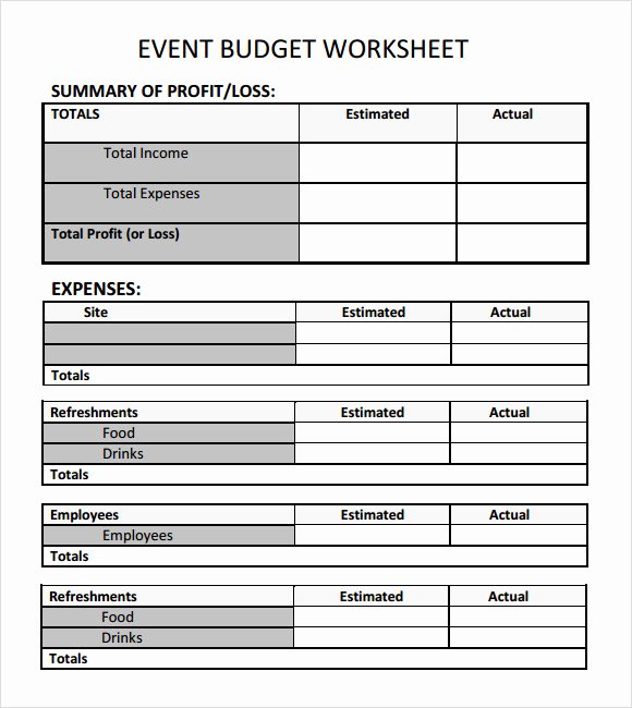 Event Budget Proposal Template Elegant 7 event Bud Templates
