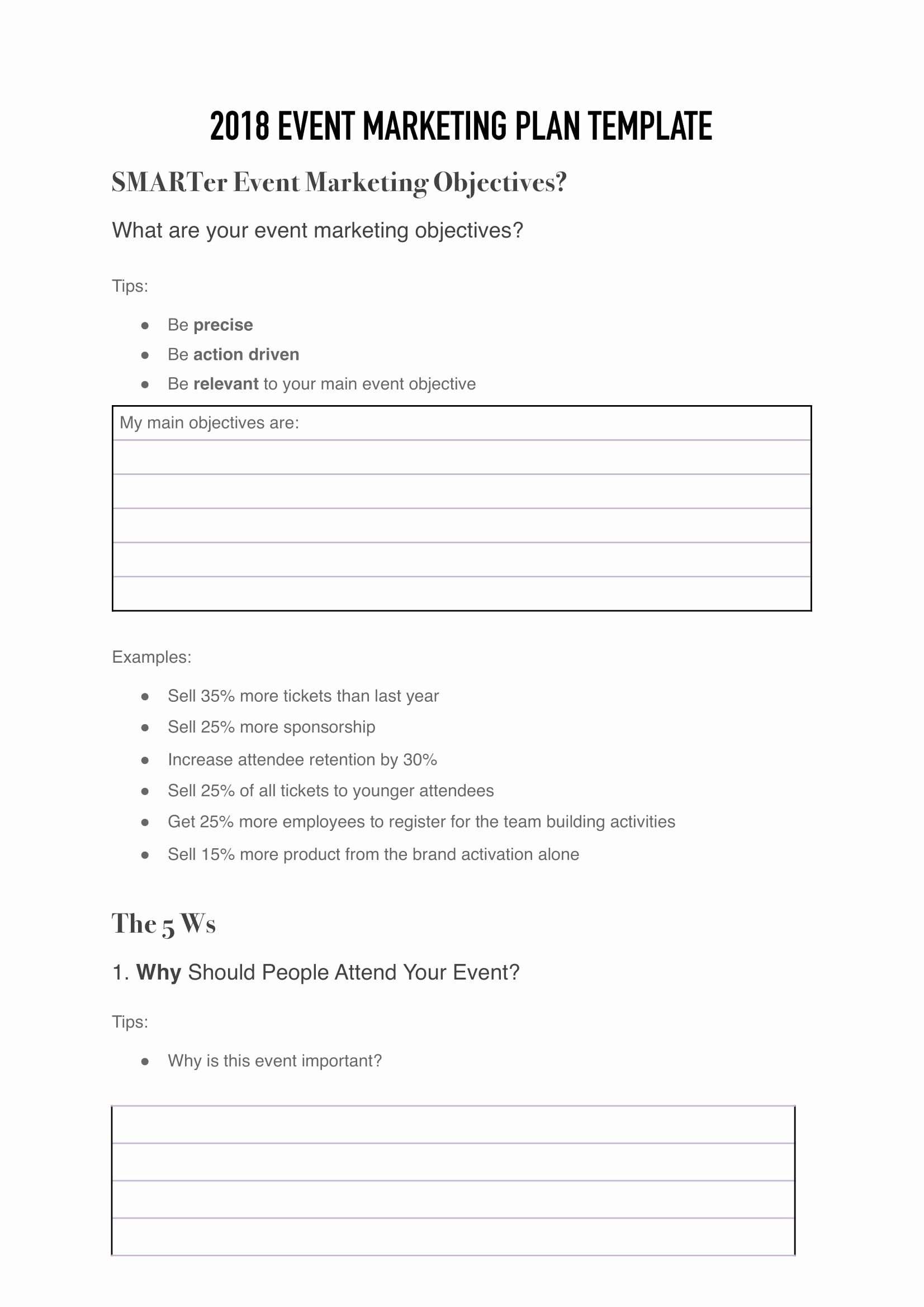 Event Marketing Plan Template New 9 event Marketing Plan Examples Pdf Doc