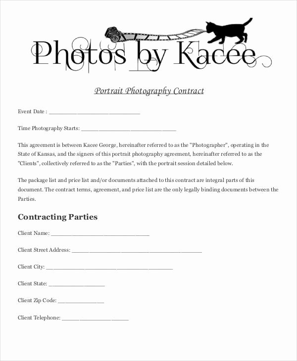 Event Photography Contract Template New 49 Basic Contract Templates