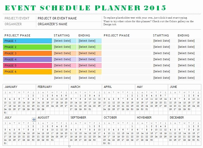 Event Planner Website Template Elegant Sample event Schedule Planner Template