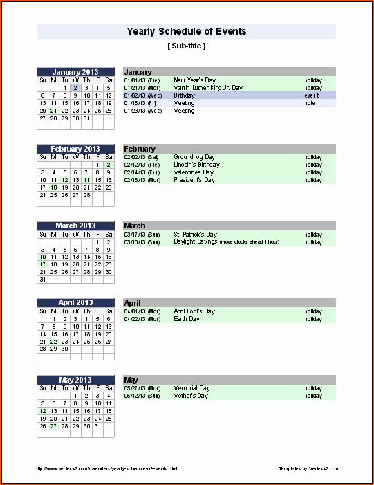 Event Planning Calendar Template Fresh 6 event Schedule Template Bookletemplate