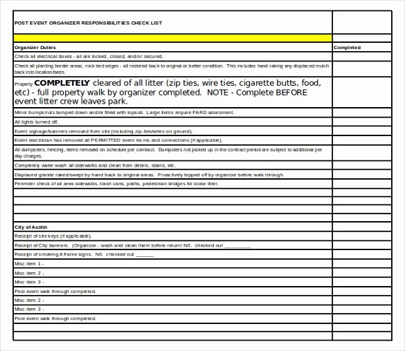 Event Planning Checklist Template Beautiful 18 event Checklist Templates Pdf Doc