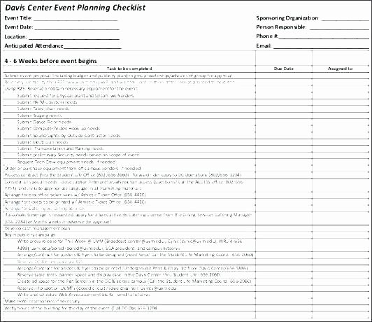 Event Planning Checklist Template Excel Beautiful event Planning Checklist Template Excel Spreadsheet