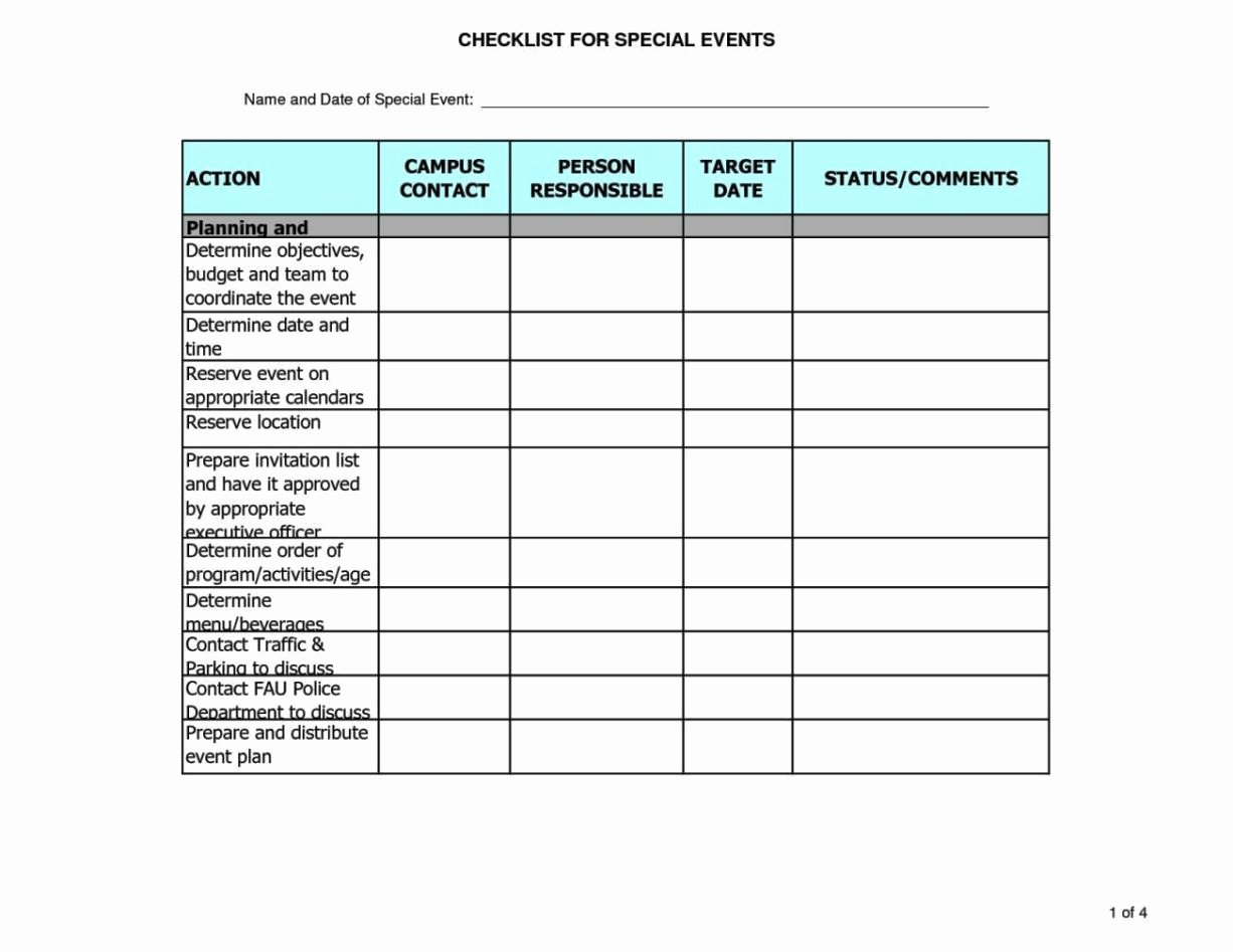 Event Planning Checklist Template Excel Elegant Free event Planning Checklist Template Excel
