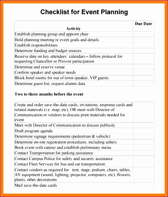 Event Planning Checklist Template Excel New 10 event Checklist Template Excel Exceltemplates