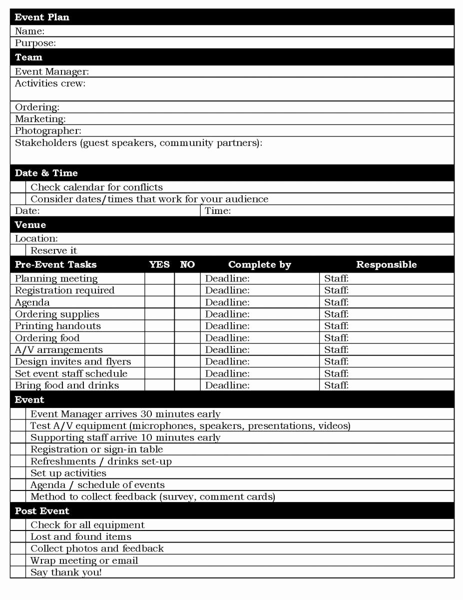 Event Planning Checklist Template Excel Unique Contracts for event Planners Templates Google Search