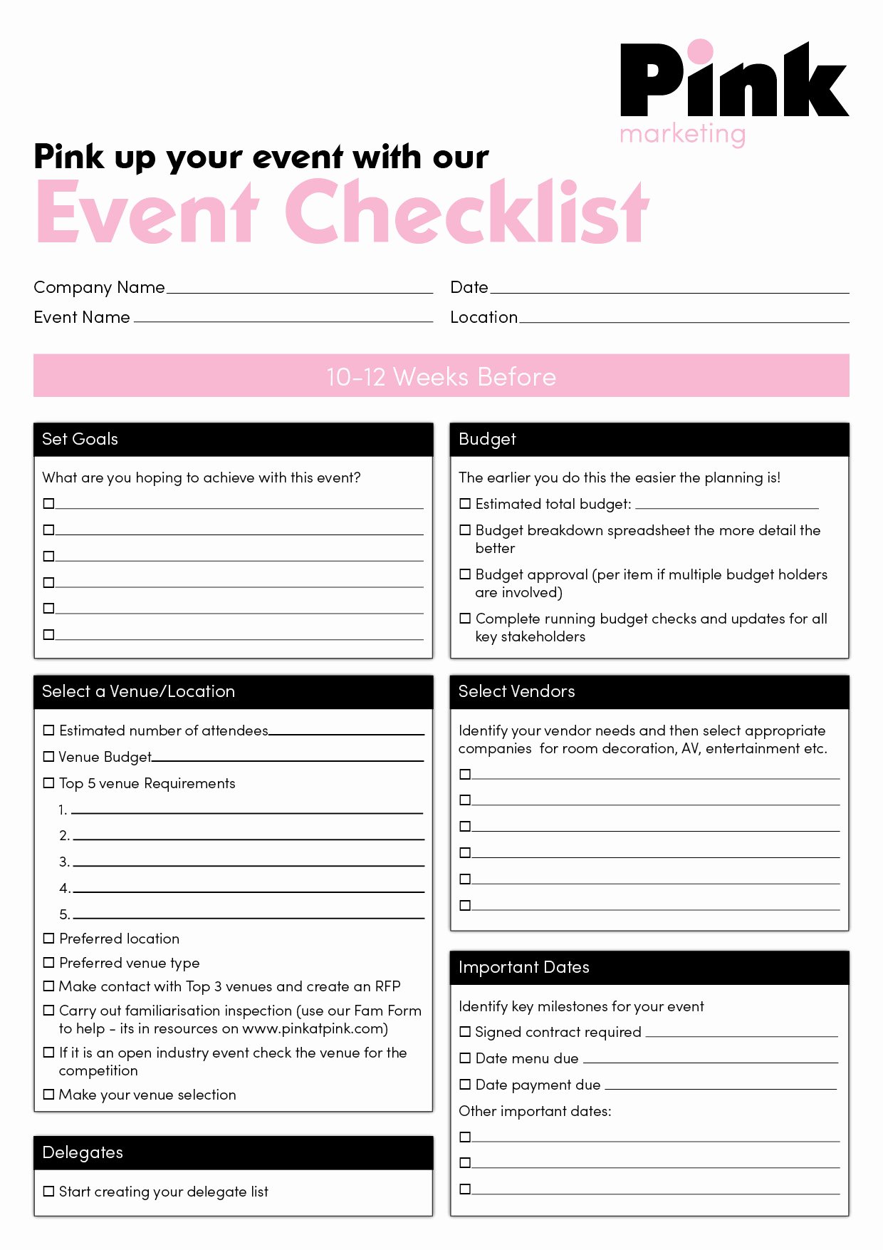 Event Planning Checklist Template Lovely Plan event Planning Checklist event Planning Checklist