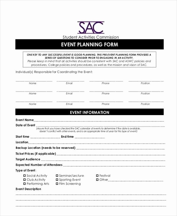 Event Planning Contract Template Fresh 7 event Contract form Samples Free Sample Example