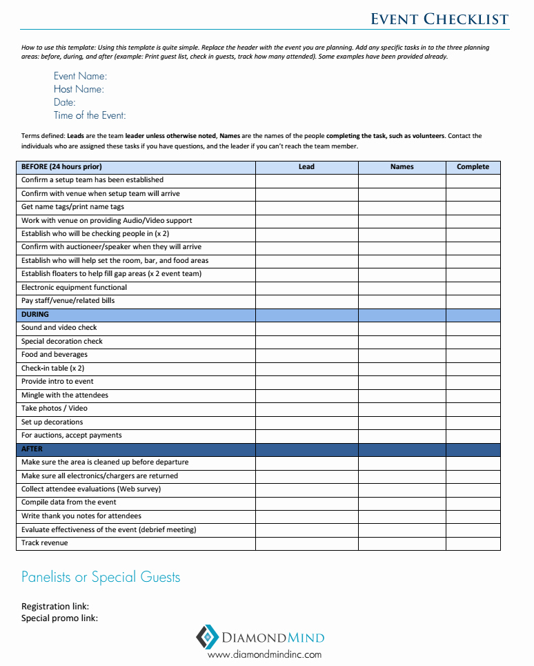 Event Planning Document Template Beautiful Planning Your Next School event event Planning Checklist