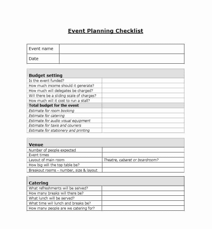 Event Planning Template Free Best Of 50 Professional event Planning Checklist Templates