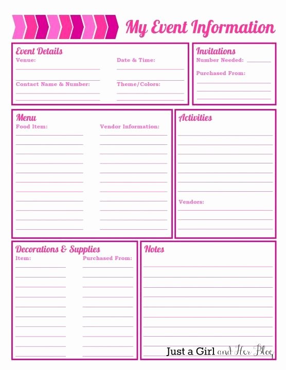 Event Planning Template Free Luxury Party Planning organized with Free Printables