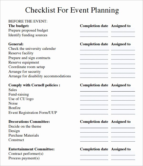 Event Planning Template Pdf Unique event Planning Checklist 7 Download Free Documents In Pdf