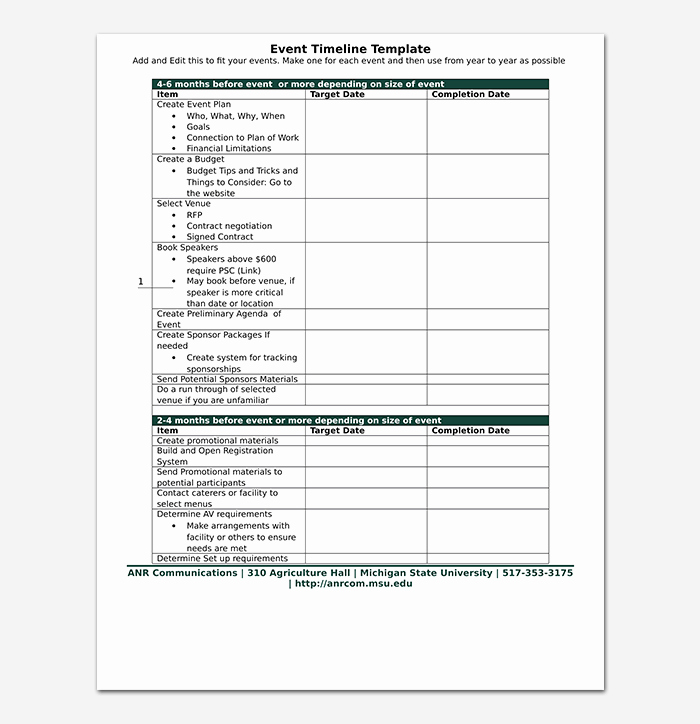 Event Planning Timeline Template Best Of event Timeline Template Free for Word &amp; Pdf Dotxes