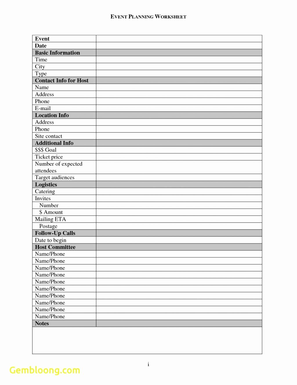 bud worksheet event planner free planning simple spreadsheet