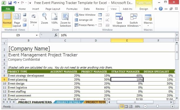 Event Project Plan Template Fresh Free event Planning Tracker Template for Excel