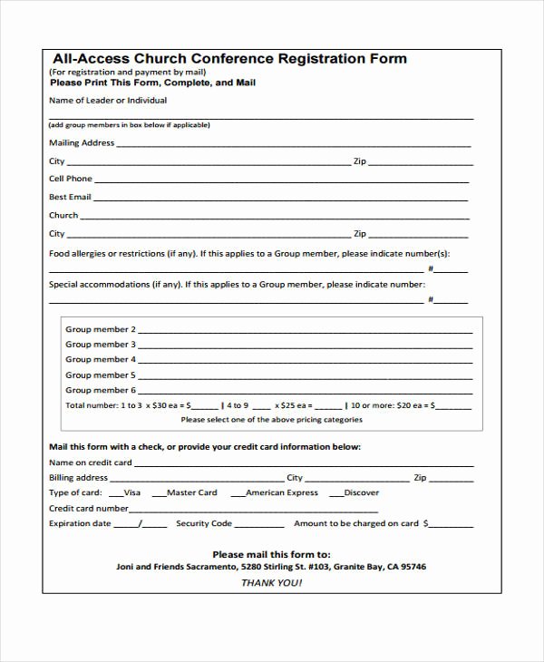 Event Registration form Template Elegant 23 Conference Registration form Templates