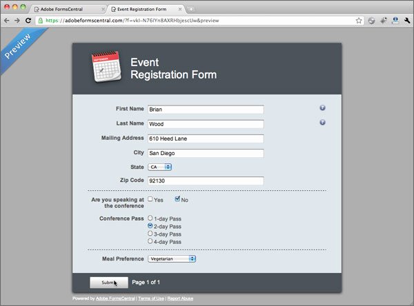 Event Registration form Template Elegant Creating A form From A Template Using the New Adobe