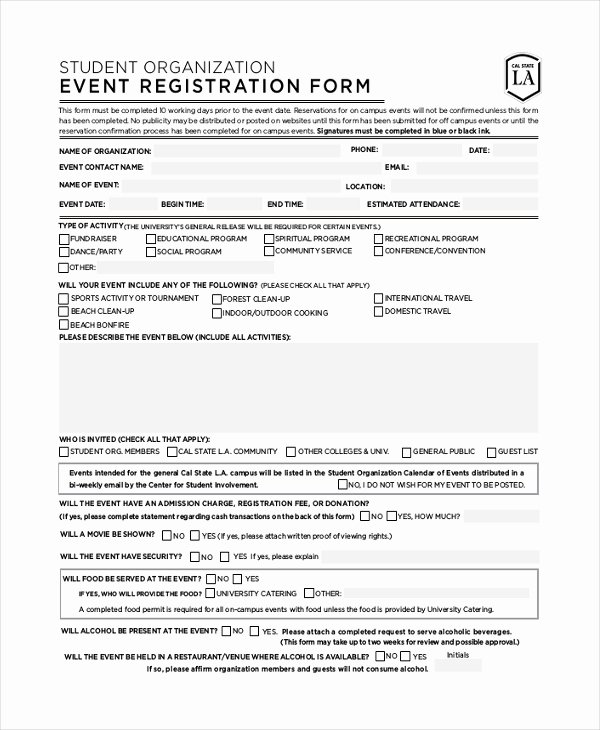 Event Registration form Template Lovely Health Fair Registration form Template