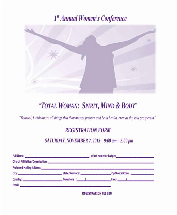 Event Registration form Template Luxury 23 Conference Registration form Templates