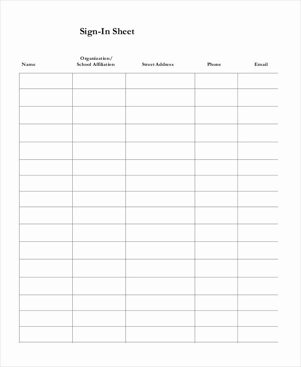 Event Sign In Sheet Template Elegant event Sign In Sheet Template 16 Free Word Pdf
