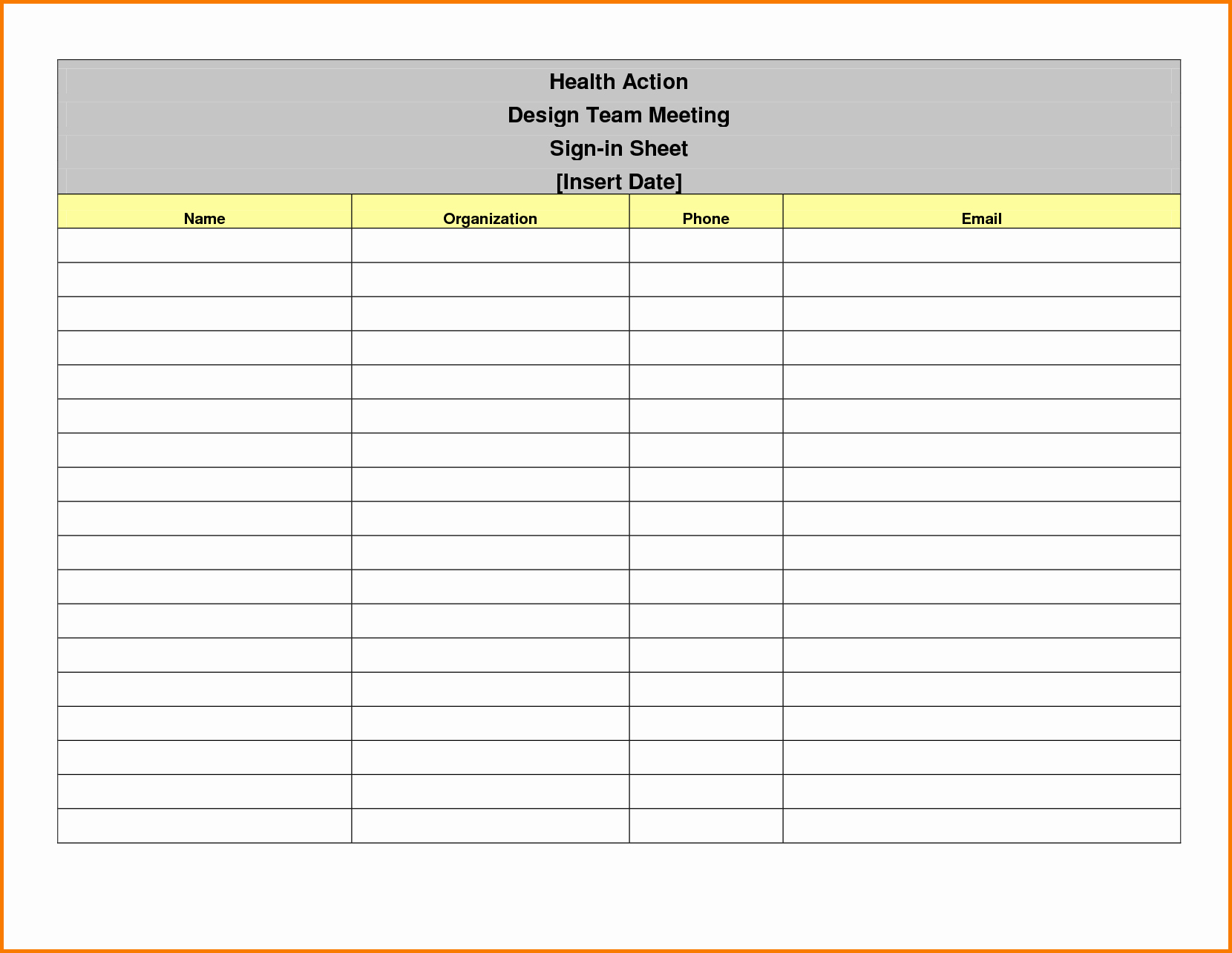 Event Sign In Sheet Template Elegant Meeting Sign In Sheet